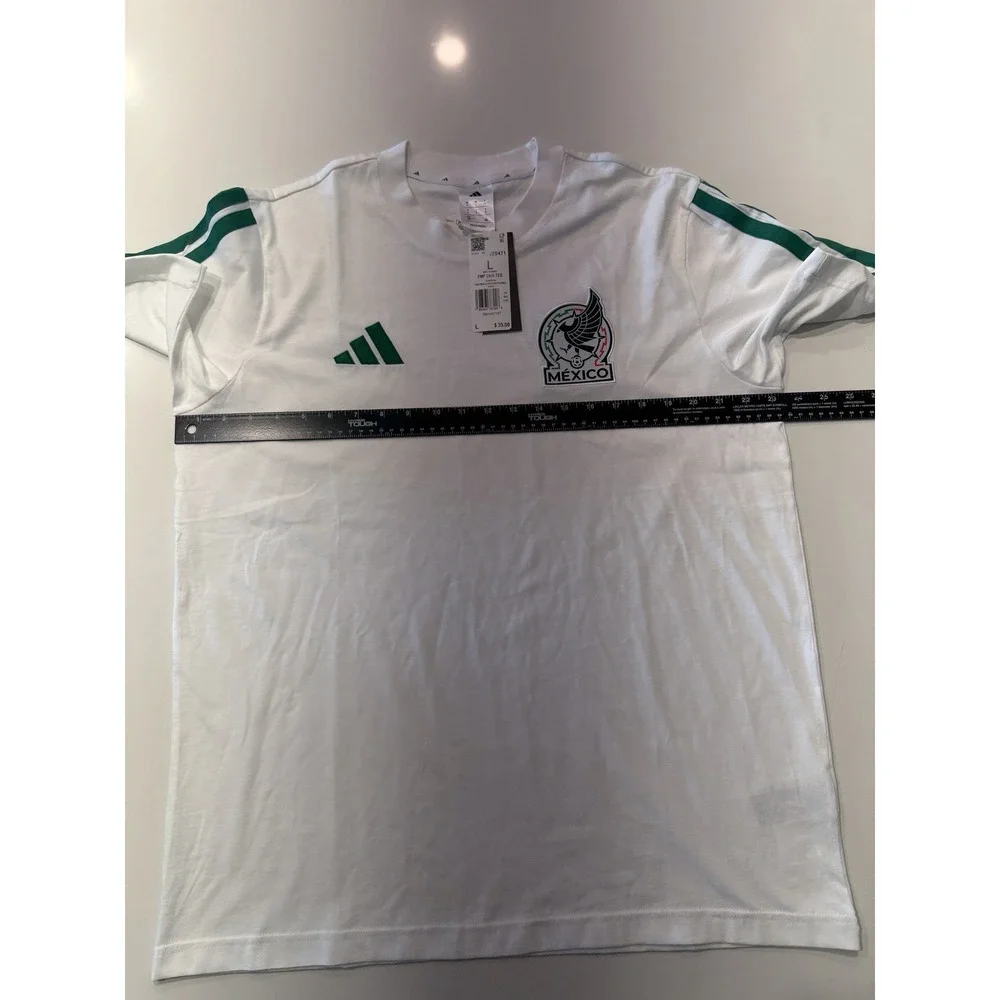 Adidas FMF Mexico DNA Tee Mens White Soccer Shirt JZ6471 NWT